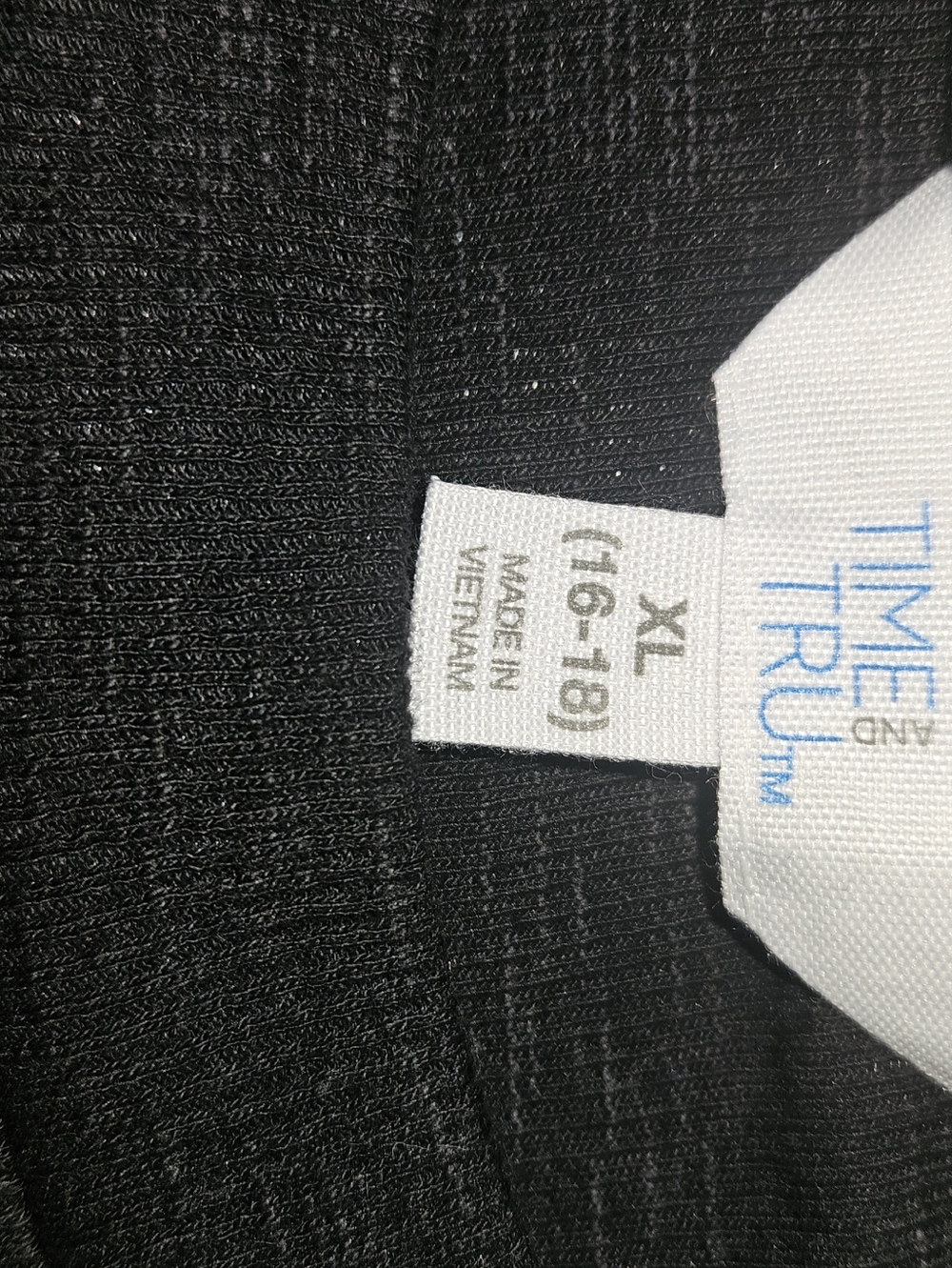 Time and Tru Black Puff Shoulder Long Sleeve Blouse Women's Size XL (16-18) NEW - Picture 6 of 7